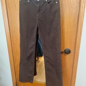 Quince Chocolate Brown Denim Pants
